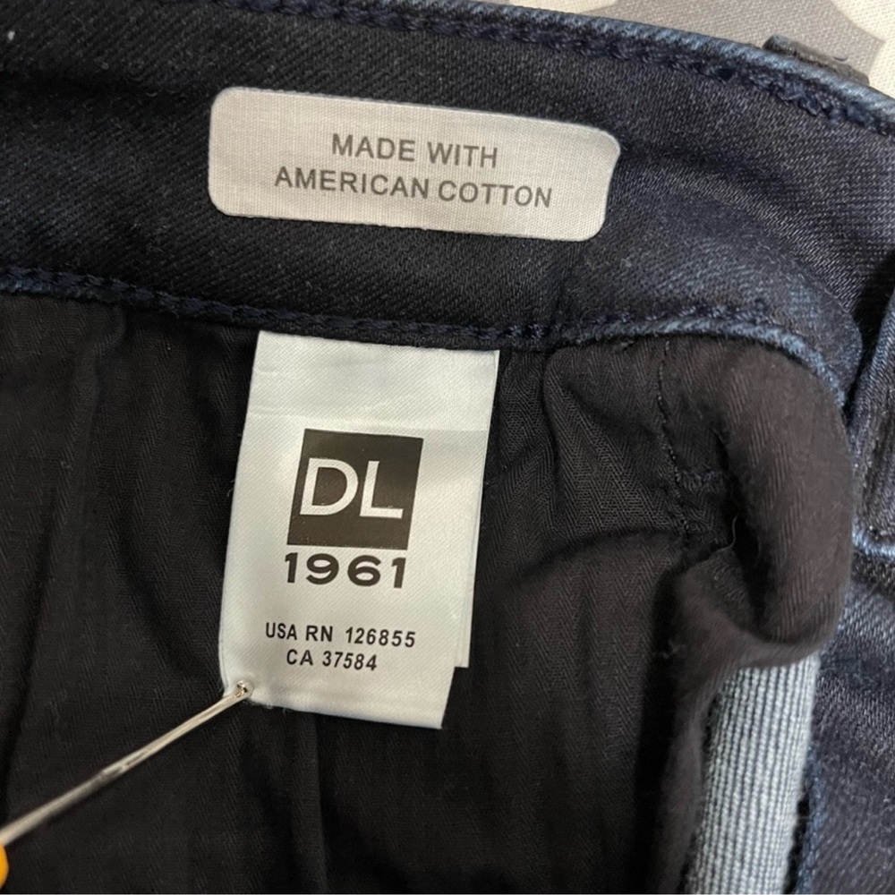 DL1961 Florence Instasculpt Boiler Skinny Black Metallic/Blue Jean Hybrid 28 - Picture 10 of 11